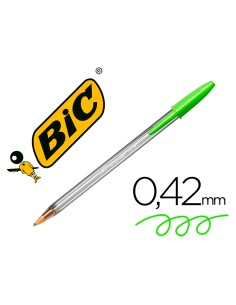 Boligrafo bic cristal fun verde lima punta 16 mm