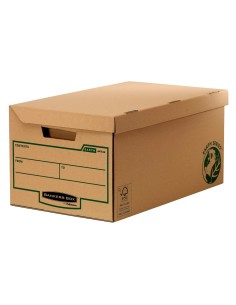 Cajon fellowes carton reciclado para almacenamiento de archivadores capacidad 4 cajas de archivo 80 mm
