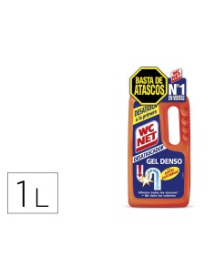 Desatascador de tuberias gel wc net energy botella de 1 litro