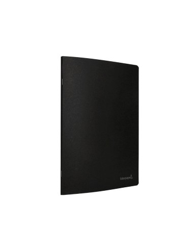 Libreta liderpapel tapa negra a5 80 hojas 60g m2 liso con doble margen