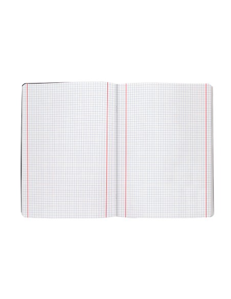 Libreta liderpapel tapa negra a5 80 hojas 60g m2 cuadro 5mm con doble margen