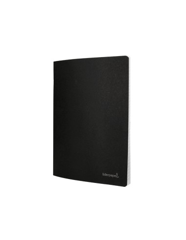 Libreta liderpapel tapa negra a5 80 hojas 60g m2 horizontal con doble margen