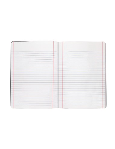 Libreta liderpapel tapa negra a5 80 hojas 60g m2 horizontal con doble margen