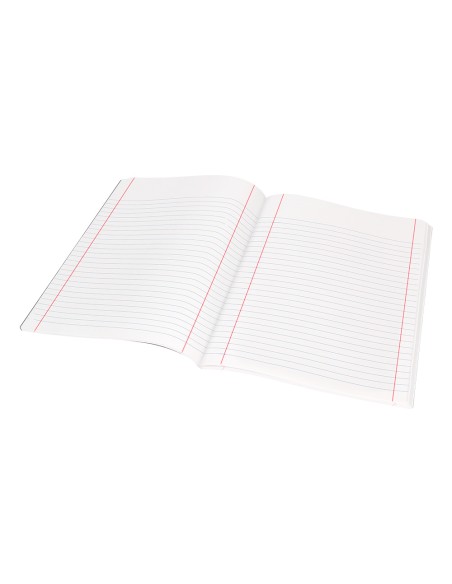 Libreta liderpapel tapa negra a5 80 hojas 60g m2 horizontal con doble margen