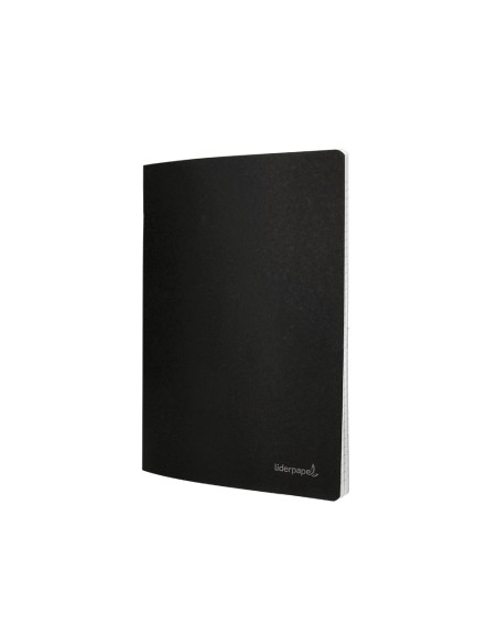 Libreta liderpapel tapa negra a4 80 hojas 60g m2 liso con doble margen
