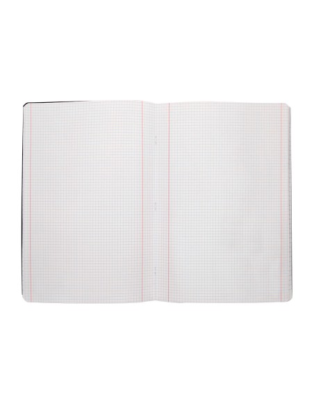 Libreta liderpapel tapa negra a4 80 hojas 60g m2 cuadro 5mm con doble margen