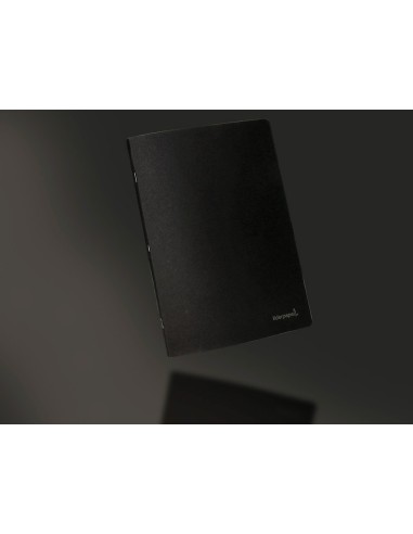 Libreta liderpapel tapa negra a4 80 hojas 60g m2 cuadro 5mm con doble margen