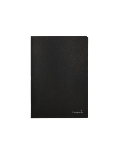 Libreta liderpapel tapa negra a4 80 hojas 60g m2 horizontal con doble margen