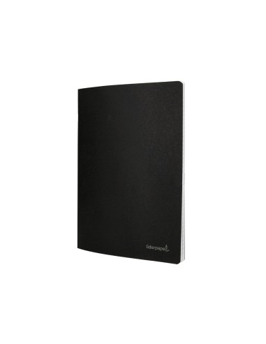 Libreta liderpapel tapa negra a4 80 hojas 60g m2 horizontal con doble margen