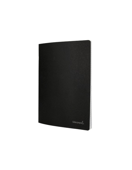 Libreta liderpapel tapa negra a4 80 hojas 60g m2 horizontal con doble margen
