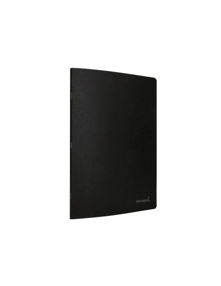 Libreta liderpapel tapa negra a4 80 hojas 60g m2 horizontal con doble margen