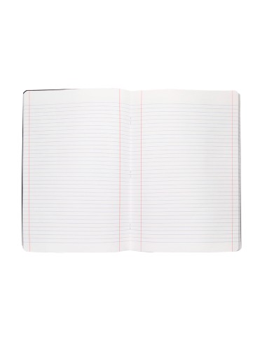 Libreta liderpapel tapa negra a4 80 hojas 60g m2 horizontal con doble margen