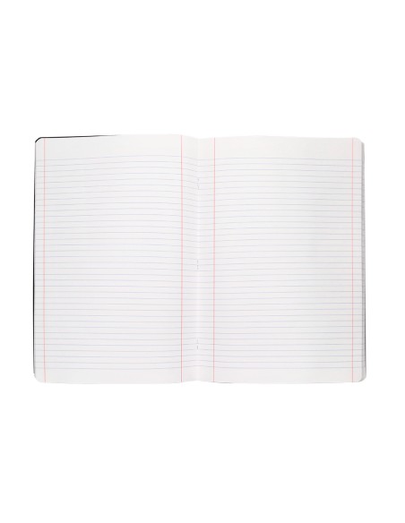 Libreta liderpapel tapa negra a4 80 hojas 60g m2 horizontal con doble margen