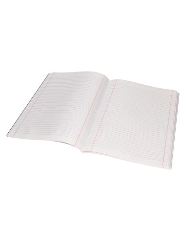 Libreta liderpapel tapa negra a4 80 hojas 60g m2 horizontal con doble margen