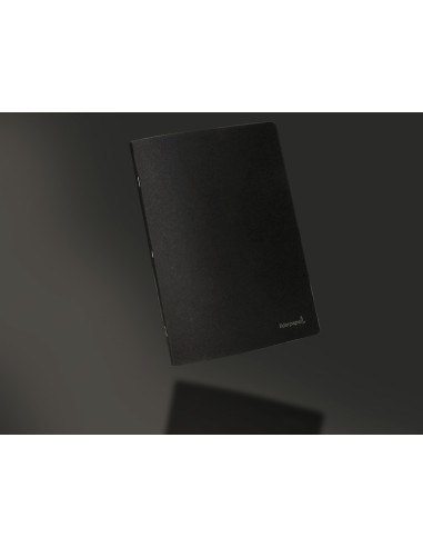 Libreta liderpapel tapa negra a4 80 hojas 60g m2 horizontal con doble margen
