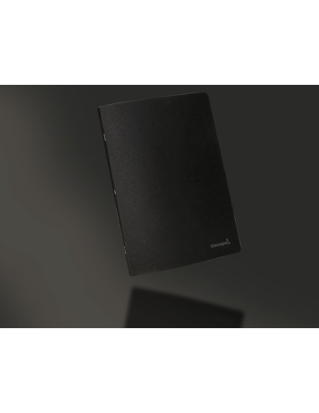 Libreta liderpapel tapa negra a4 80 hojas 60g m2 horizontal con doble margen