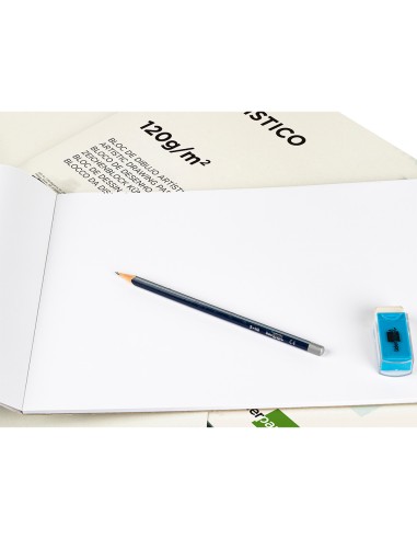 Bloc dibujo liderpapel artistico encolado 594x420mm 246 hojas 120g m2 sin recuadro