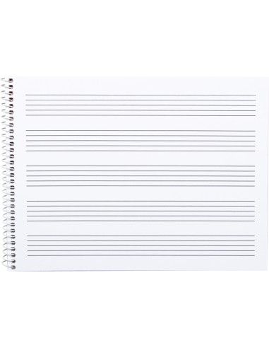 Bloc musica liderpapel pentagrama 4mm cuarto 20 hojas 100g m2