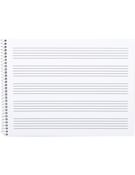 Bloc musica liderpapel pentagrama 4mm cuarto 20 hojas 100g m2