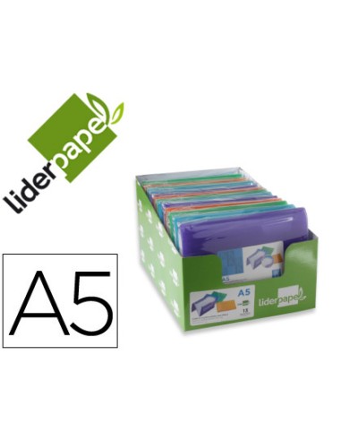 Carpeta liderpapel clasificadora fuelle din a5 polipropileno 13 departamentoscolores surtidos
