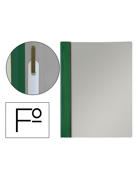 Carpeta dossier fastener pvc esselte folio verde