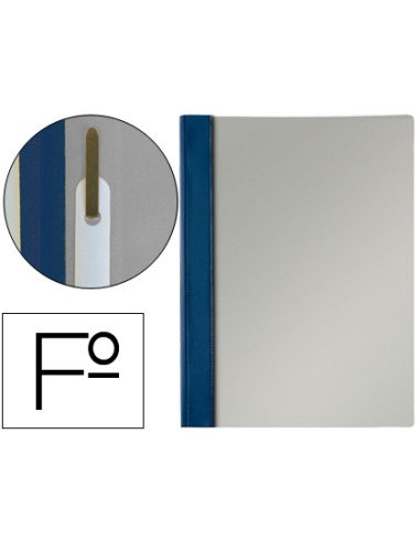 Carpeta dossier fastener pvc esselte folio azul marino