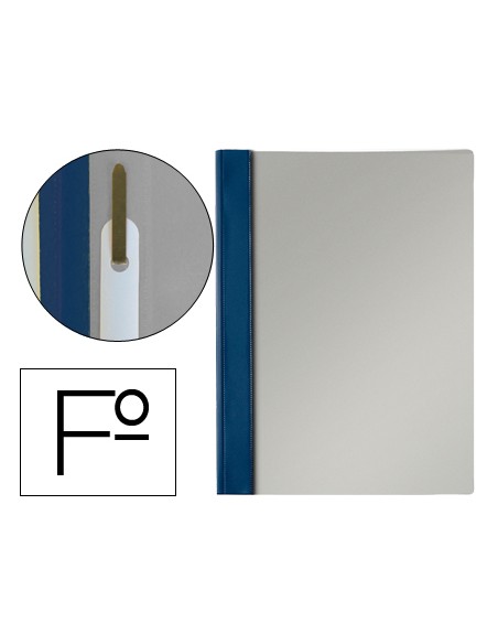 Carpeta dossier fastener pvc esselte folio azul marino