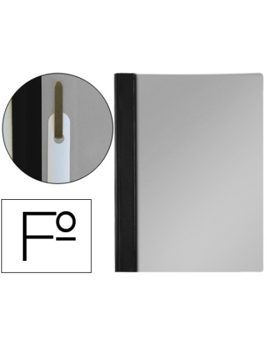 Carpeta dossier fastener pvc esselte folio negro