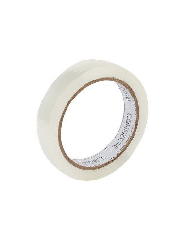 Cinta adhesiva q connect transparente 66 mt x 19 mm encelofanada