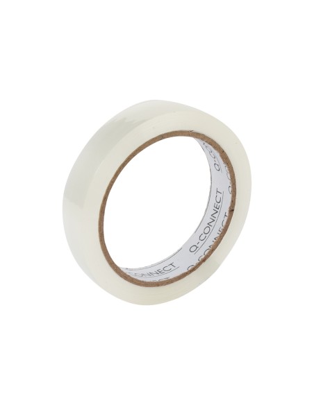 Cinta adhesiva q connect transparente 66 mt x 19 mm encelofanada