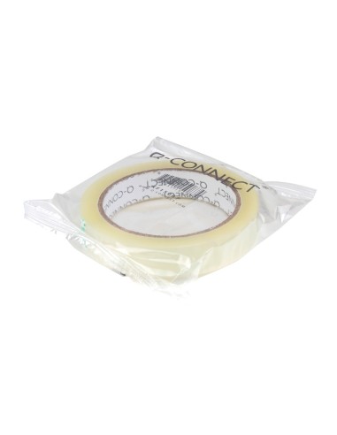 Cinta adhesiva q connect transparente 66 mt x 19 mm encelofanada