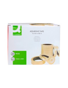 Cinta adhesiva q connect transparente 66 mt x 12 mm encelofanada