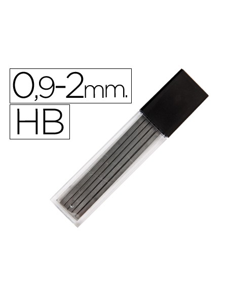 Minas liderpapel grafito rectangulares 2x09 mm hb tubo de 12 minas