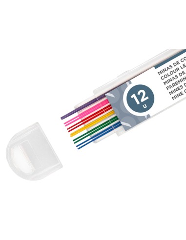 Minas liderpapel colores surtidos 05 mm estuche de 12 minas
