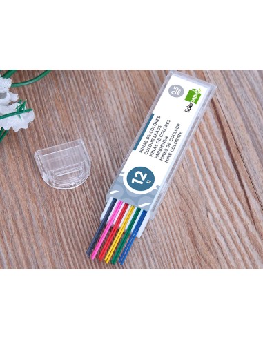Minas liderpapel colores surtidos 05 mm estuche de 12 minas