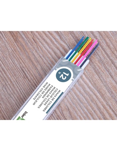 Minas liderpapel colores surtidos 05 mm estuche de 12 minas