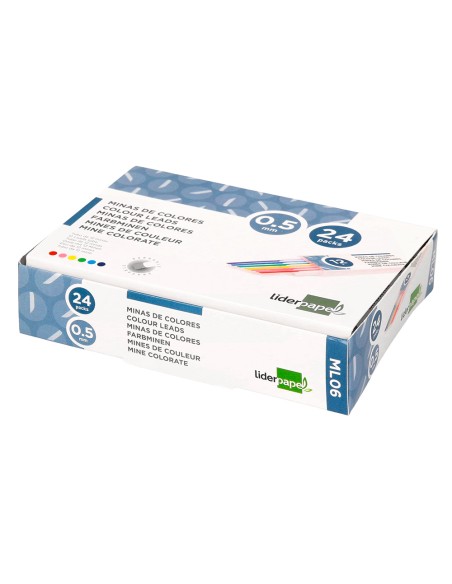 Minas liderpapel colores surtidos 05 mm estuche de 12 minas