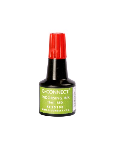 Tinta tampon q connect rojo bote 28 ml