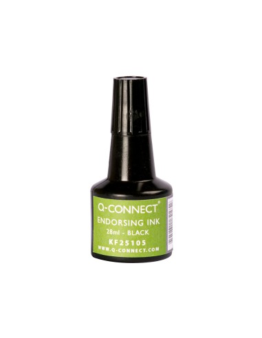 Tinta tampon q connect negro bote 28 ml
