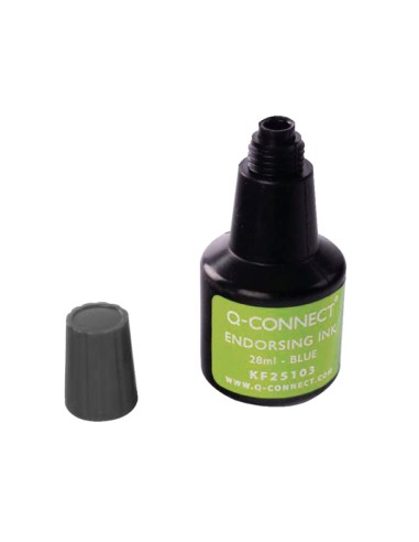 Tinta tampon q connect negro bote 28 ml