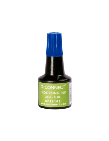 Tinta tampon q connect azul bote 28 ml