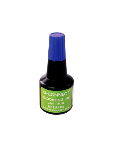 Tinta tampon q connect azul bote 28 ml