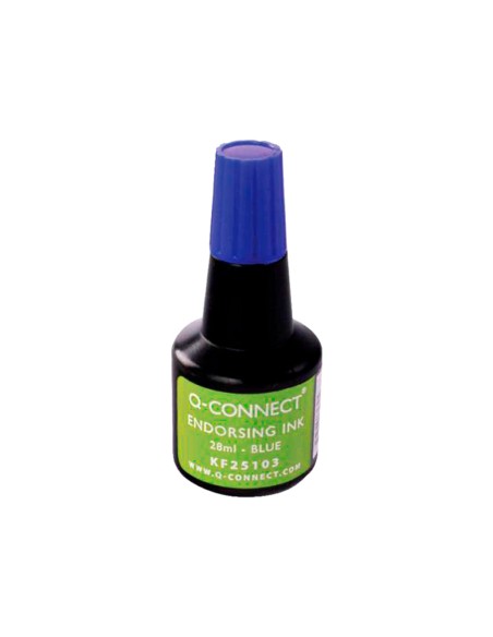 Tinta tampon q connect azul bote 28 ml