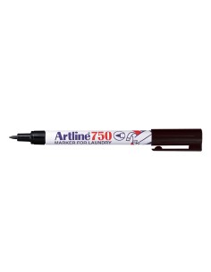 Rotulador artline marcador permanente lavable para textilek 750 negro punta redonda 07 mm en blister