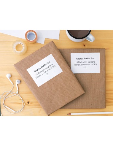 Etiqueta adhesiva q connect kf10660 tamano 105x1485 mm fotocopiadora laser ink jet caja con 100 hojas din a4