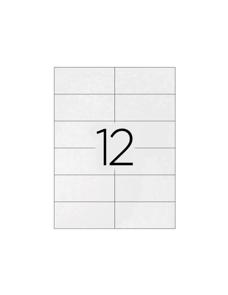 Etiqueta adhesiva q connect kf10657 tamano 105x48 mm fotocopiadora laser ink jet caja con 100 hojas din a4