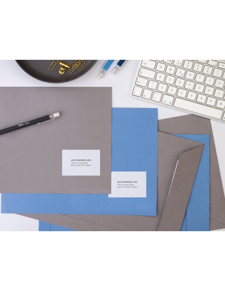 Etiqueta adhesiva q connect kf10657 tamano 105x48 mm fotocopiadora laser ink jet caja con 100 hojas din a4