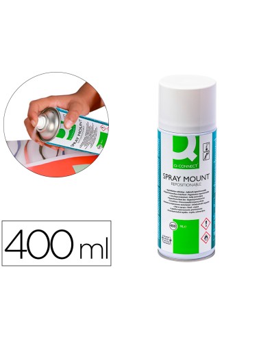 Pegamento q connect spray quick mount adhesivo reposicionable bote de 400 ml