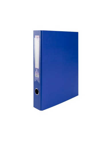 Carpeta de 2 anillas 40mm mixtas liderpapel folio carton forrado paper coat compresor plastico azul