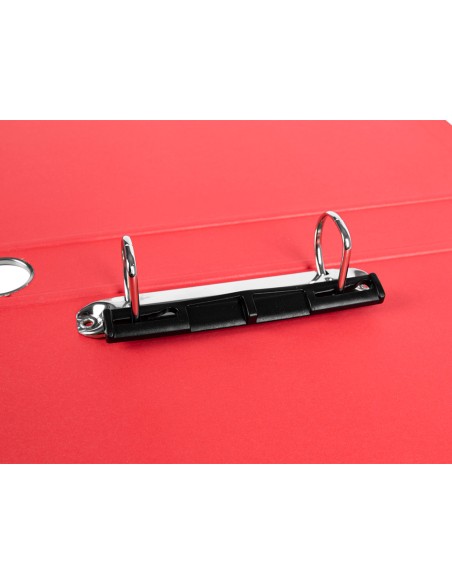 Modulo liderpapel 4 archivadores folio 2 anillas mixtas 25mm rojo